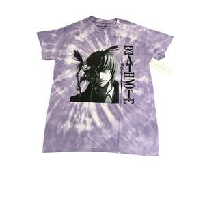 NWT Death Note UO Tie Dye Purple Crew Neck T-Shirt Men Unisex 100% Cotton Causal